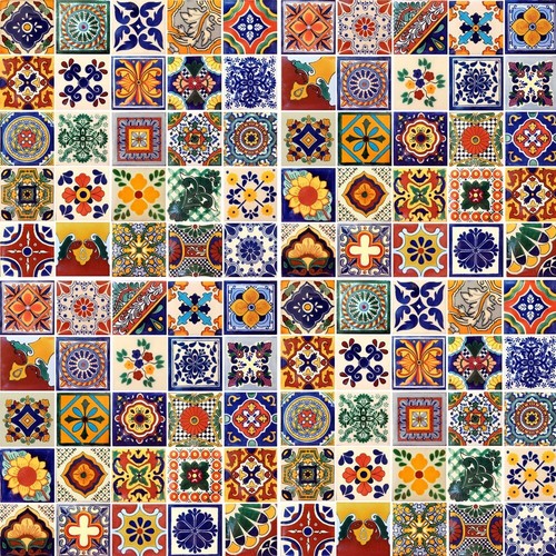 100 4x4 mexican tiles - tiles, ceramic